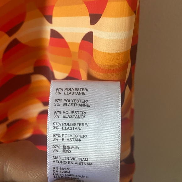 Urban Outfitters Orange and Red Patterned Mini Dress - Picture 6 of 6
